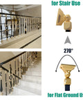 Badass Aluminum Balusters And Stair Spindles With Floor Face Mount Brackets, 18 inch tall, designed for stair and flat ground use.