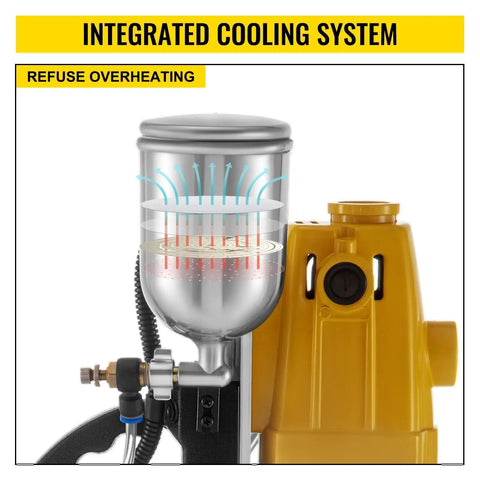 Integrated cooling system of the Powerful 40Mm Magnetic Drill Press With 1100W Motor to prevent overheating during precision drilling.