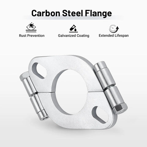 1.75 Inch Split Flange Repair Kit For Exhaust Pipes Carbon Steel oval pipe connector with galvanized coating and rust prevention.