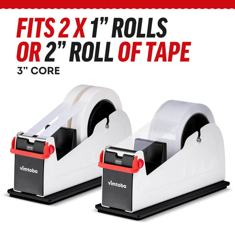 Built Tough Heavy Duty Two Inch Desktop Tape Dispenser With Dual Roll Setup And Non Slip Base For Crisp Cuts And Zero Headaches.