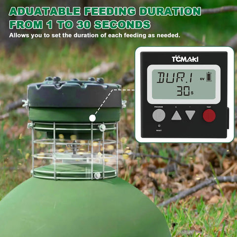 Digital Timer For Game Feeder And Deer Feeder Kit With Six Volt Or Twelve Volt Power, Eight Feeding Programs, Adjustable Motor Speed