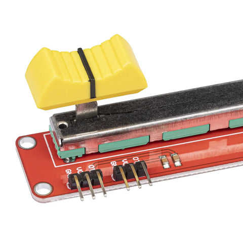 Dual Output 10K Logarithmic Slide Potentiometer 3.3V 5V Analog Slider Module for Arduino ARM MCU AVR 2 Pack, red PCB