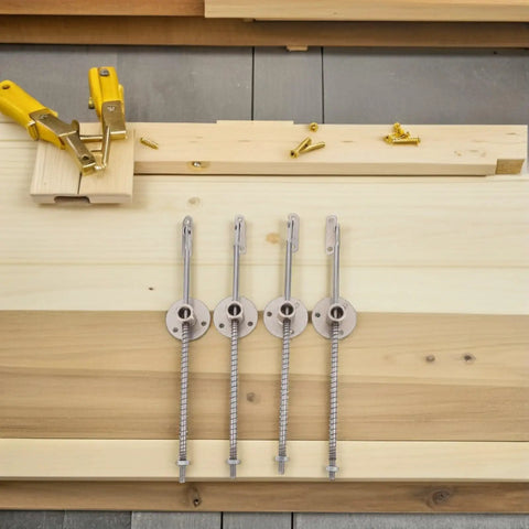4 Pack Cabinet Door Support Rods With Soft Close, Heavy Duty Iron Lift Stay Hinges For Cupboards And Wardrobes, Silver Finish