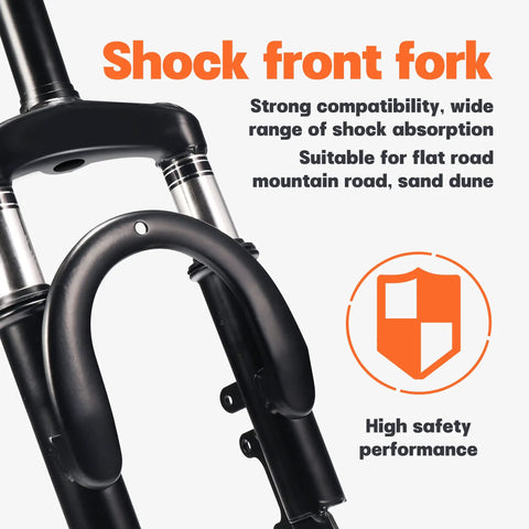 12 Inch Front Suspension Fork With Alloy Steel Holder Upgraded Shock Absorber for Bikes and E-Bikes