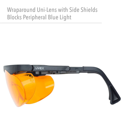 Side view of Blue Light Blocking Computer Glasses With SCT Orange Lens For Eye Strain Relief And All Day Comfort Reducing Screen Fatigue