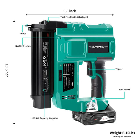 Total Game Changer 20V Cordless Brad Nailer And Electric Staple Gun Kit with adjustable settings and rechargeable battery.