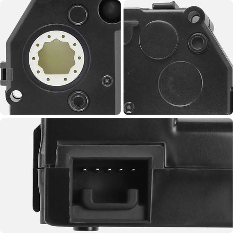 Close-up of Main HVAC Air Door Actuator Replacement for Toyota Land Cruiser 2013 2017 and Lexus IS Series 2014 2017 RC200t RC300 2017 2022 Mode Control Aftermarket Easy Install Plug And Play Component showing connector and housing details.
