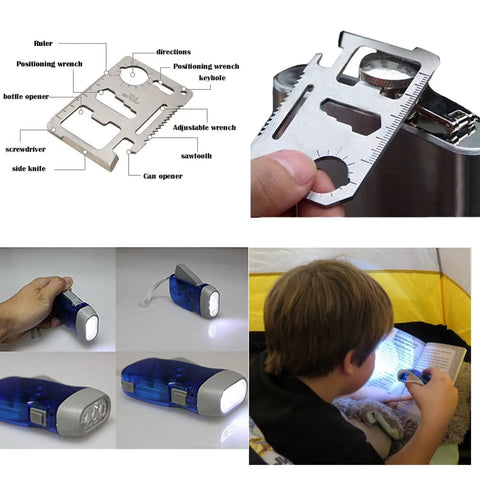 163 Piece Waterproof First Aid Kit IFAK MOLLE System with multifunction tool and flashlight used in camping