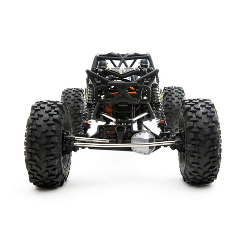 Front view of RBX10 Ryft 1/10 Scale 4WD Brushless RC Truck Ready To Run Rock Bouncer RTR With Durable Tube Chassis And Universal Axles Black