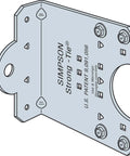 MSSC 4.25 R50 Galvanized Steel Stud Clip 12 Gauge with prepunched holes for structural framing, metal view with bolts