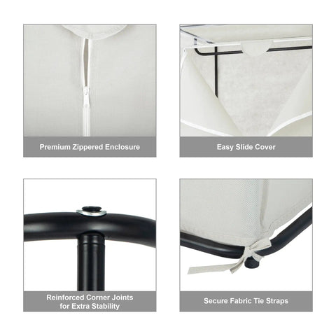 Heavy Duty Hanging Closet Organizer With Full Zip Cover 36 Inch Wide showing premium zippered enclosure and easy slide cover.