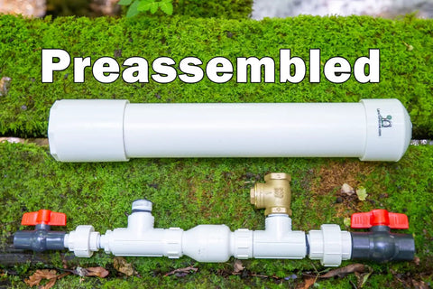 Hydraulic Ram Pump One Inch Medium Off Grid Water Pump For Streams And Creeks with PVC frame and brass valve preassembled