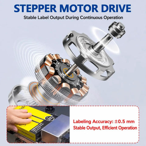 Stepper motor drive mechanism of Efficient 90 Degree Corner Labeling Machine With Plc Touch Screen And Fiber Sensor For Fast Tape Dispenser Application On Boxes Achieves Up To Ninety Pieces Per Minute For Tight Seals Without Wrinkles Or Bubbles Perfect For Secure Packaging.