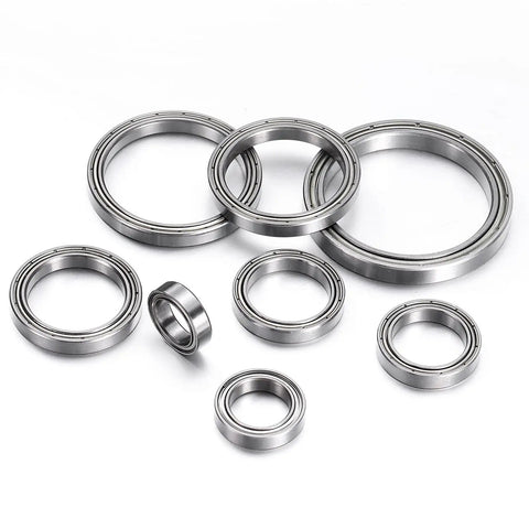 Top Shelf Deep Groove Ball Bearings Forged From Tough Chrome Steel Featuring Reliable Double Metal Shielding To Deliver Legit Load Capacity For Any Heavy Duty Machine in various sizes.