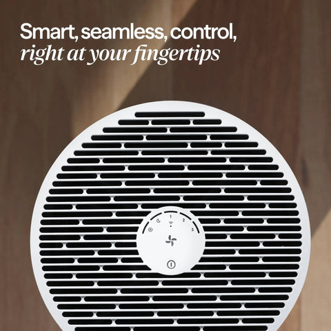 Top view of Smart Air Purifier For Bedrooms And Small Rooms Up To 926 Sq Ft With HEPASilent Filtration, showing control dial