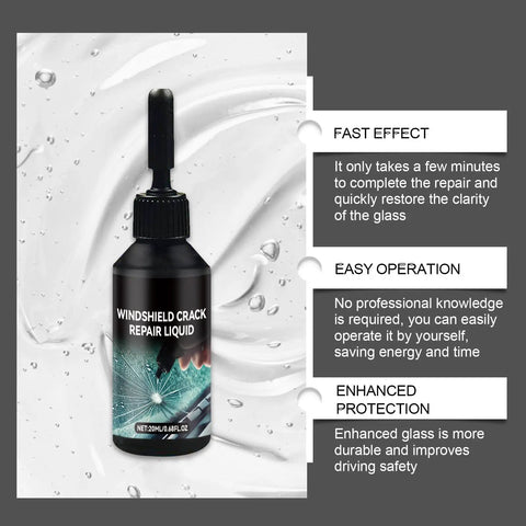DIY Windshield Repair Kit With Glass Repair Fluid for Chips and Small Cracks Quick Fix Save Money Easy To Use Auto Glass Repair Tool For Cars Trucks And SUVs