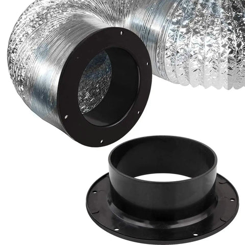 4 Inch Duct Connector 2 Pack Plastic Straight Pipe Flanges for Ventilation Ducting in Heating and Cooling Systems Durable ABS