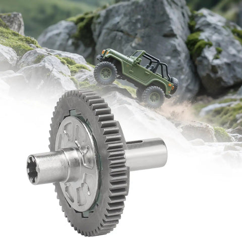 57T Metal Slipper Clutch Spur Gear Upgrade For Arrma RC Cars with durable steel build shown with RC car on rocky terrain