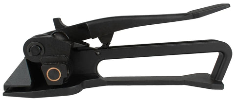 Beefy Steel Strapping Tensioner For Round And Irregular Loads EP1610, black steel pusher tensioner, side view