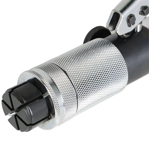 Close-up of Hydraulic Tube Expander Tool for HVAC Swaging Kit with textured grip and die head from 3/8 to 1 5/8 inch aluminum alloy build.