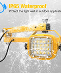 Ultra Bright 30W LED Dock Light With 40 Inch Folding Arm 4200 Lumen Output 360 Degree Rotating Head IP65 Waterproof