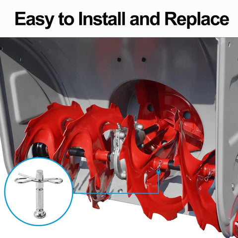 Top Shelf 20 Pack Heavy Duty Snow Blower Shear And Bow Tie Cotter Pins Rust Resistant Winter Equipment Fixers, installed on auger.