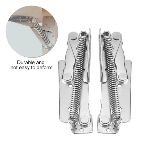 Adjustable Opening Cabinet Bed Lift Up Hinge for Cabinet Doors and Sofa Flaps, heavy-duty steel, easy angle control, 1 pair