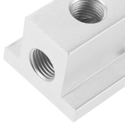 Solid Pro Grade Multi Port T Type Pneumatic Air Manifold Block with 2 Way 4 Hole Compact Design, industrial gas distribution