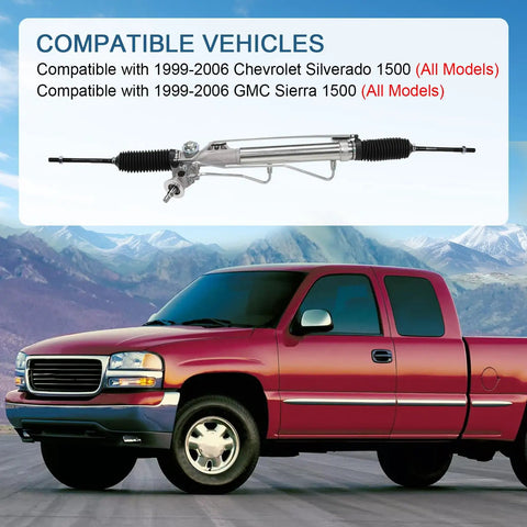 Chevrolet Silverado 1500 GMC Sierra 1500 Power Steering Rack And Pinion Assembly Replacement Beefed Up Heavy Duty Direct Fit