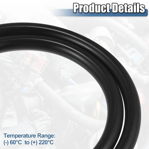 Silicone Vacuum Hose 1m 9mm ID For Turbo Boost, Air Intake, And Auto Vacuum Lines, Durable High Temp Black Tubing For Engine Use