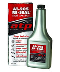 AT-205 Re-Seal Stops Leaks 8 Ounce Bottle 2 Pack, silver bottle and packaging, for engines, transmissions, power steering.