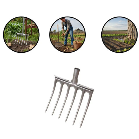 Heavy Duty Steel Digging Fork For Gardening And Farming Soil Loosening Tool With One Piece Forged Design For Maximum Strength