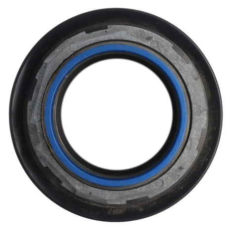 3 Inch Knockout Hub Connector For EMT And Rigid Conduit Wiring Featuring PVC Coated Zinc Body With Gray Finish And Insulated Throat, top view.