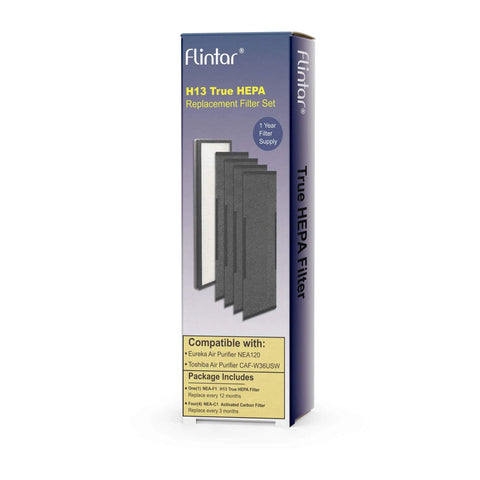 Eureka NEA120 Compatible Replacement Filter Pack with H13 Main Filter NEA F1 and Four Activated Carbon Filters NEA C1 box