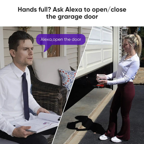 Smart Garage Door Opener Remote With Camera Alexa Voice Control Live Video Left Open Reminder 2 4GHz WiFi Only Security