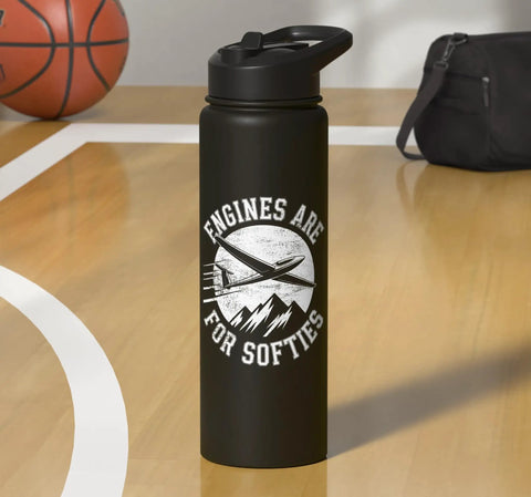 Sailplane Friendly Stainless Steel Insulated Water Bottle For Glider Pilots And Soaring Club Fans Keeps Drinks Cold During Tow Crews Thermal Flights And Ridge Soaring All Day