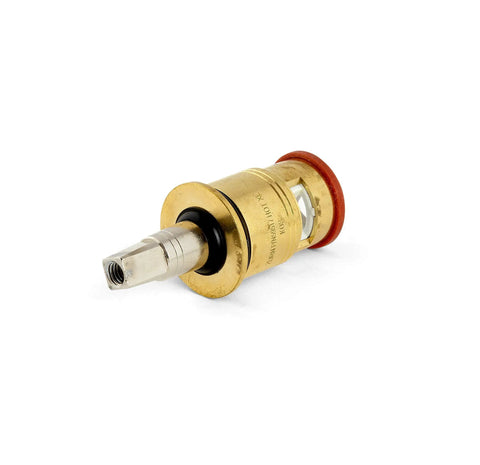 Short Hot Replacement Faucet Cartridge With One Quarter Turn Ceramic Disc Lead Free Polished Chrome Finish shown on white background