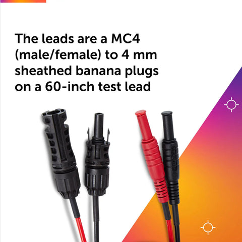 Solar Photovoltaic Test Leads With Banana Plug And MC4 Connector For Your PV Rig And Inverter Troubleshooting Up To 1500V CAT III