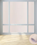 Easy Peasy Peel And Stick Beige Waterproof Wallpaper Roll Self Adhesive Wall Cover applied on smooth flat wall panels.