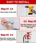 Installation steps for Rugged L Hook Fire Extinguisher Bracket Mount Kit For 15 To 40 Lb Extinguishers Wall Hanger Brackets Four Pack