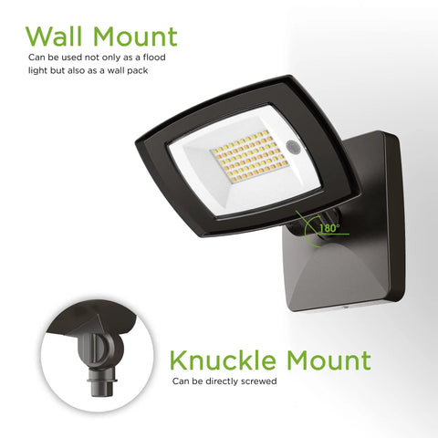 28W LED Flood Light With Remote Control 5 CCT Tunable Outdoor Security Lighting for Gardens and Garages wall mount detail
