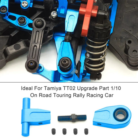Beefed Up Adjustable Front and Rear Upper Arm Set for TT02 Chassis Aluminum Alloy Suspension Arms Upgrade Kit parts