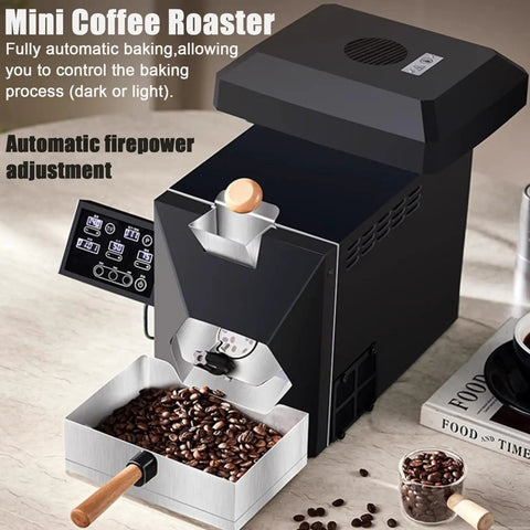 No Stress Daily Roasts With This 200 Gram Electric Coffee Machine serving smooth hot air processing with stainless steel tray.