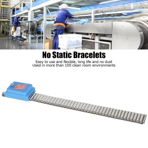 Metal ESD Wrist Strap Cordless Anti Static Wristband Wireless Grounding Bracelet in clean room workshop