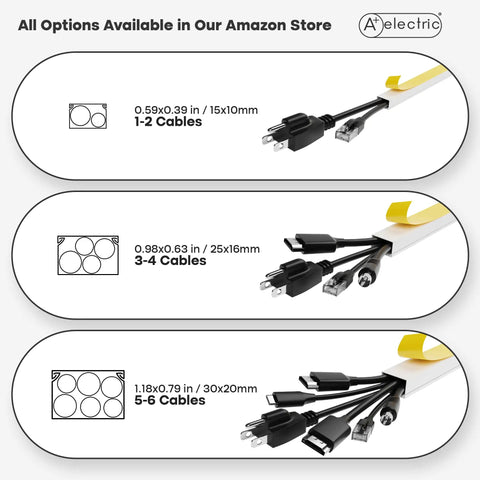 126 Inch Cable Raceway Kit White Paintable Wall Mount Cord Concealer for TV Cables Baby and Pet Proof, 5 to 6 Cables