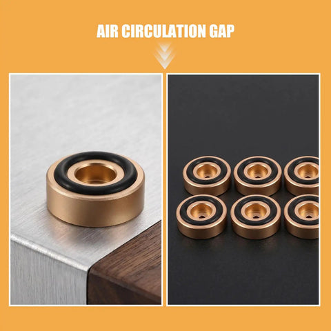 Non Slip Rubber Feet Pads For Kitchen And Cutting Boards, Aluminum Alloy And Rubber Construction, set on countertop