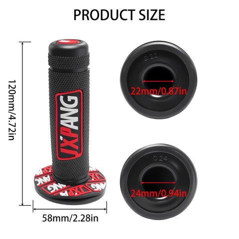 See Through 7/8 Inch Throttle Twist Grips With See Through Throttle Cable Box And Adjustable Clamps Universal 22mm size guide