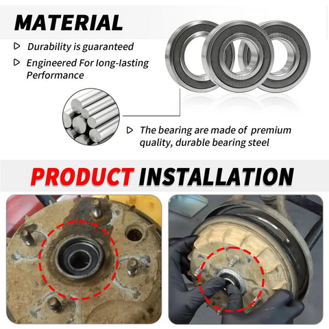 Backyard Built Tough Rear Axle Brake Drum Bearing And Seal Rebuild Kit For Honda Atv Rancher 350 400 Rubicon 500 Foreman 450 detailed assembly steps and durable bearing steel.