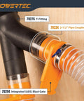 2-1/2 Inch Clear Pipe Coupling for Dust Collection System snug fit, easy-view connection with Y-fitting, blast gate, hose