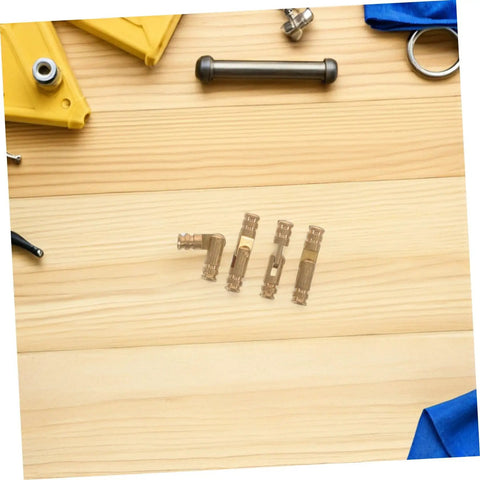 Hidden Brass Barrel Hinges For Jewelry Boxes And Cabinets With Silent Opening And Smooth Action 25 Piece Set on wood surface